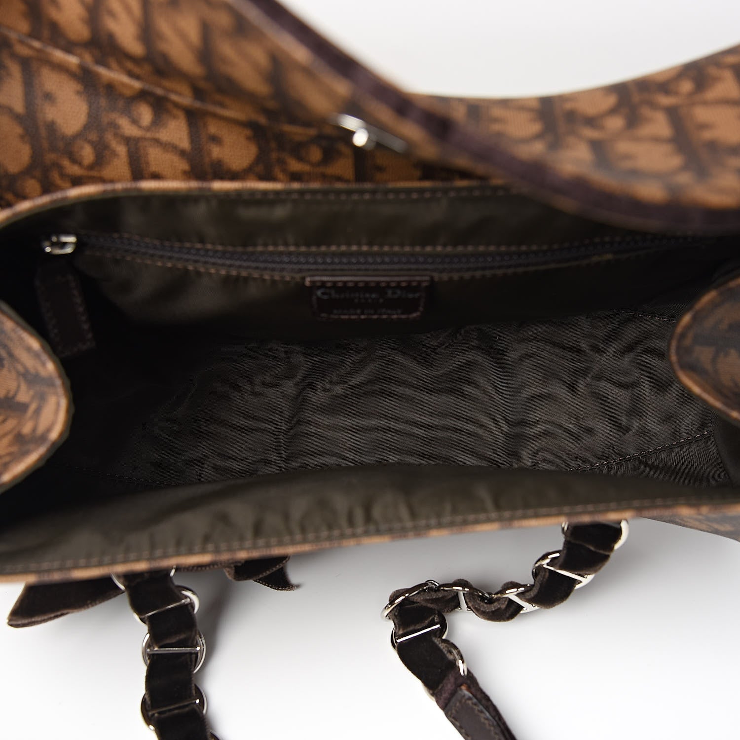Christian Dior Monogram Romantique Trotter Bag Brown 5 of 10