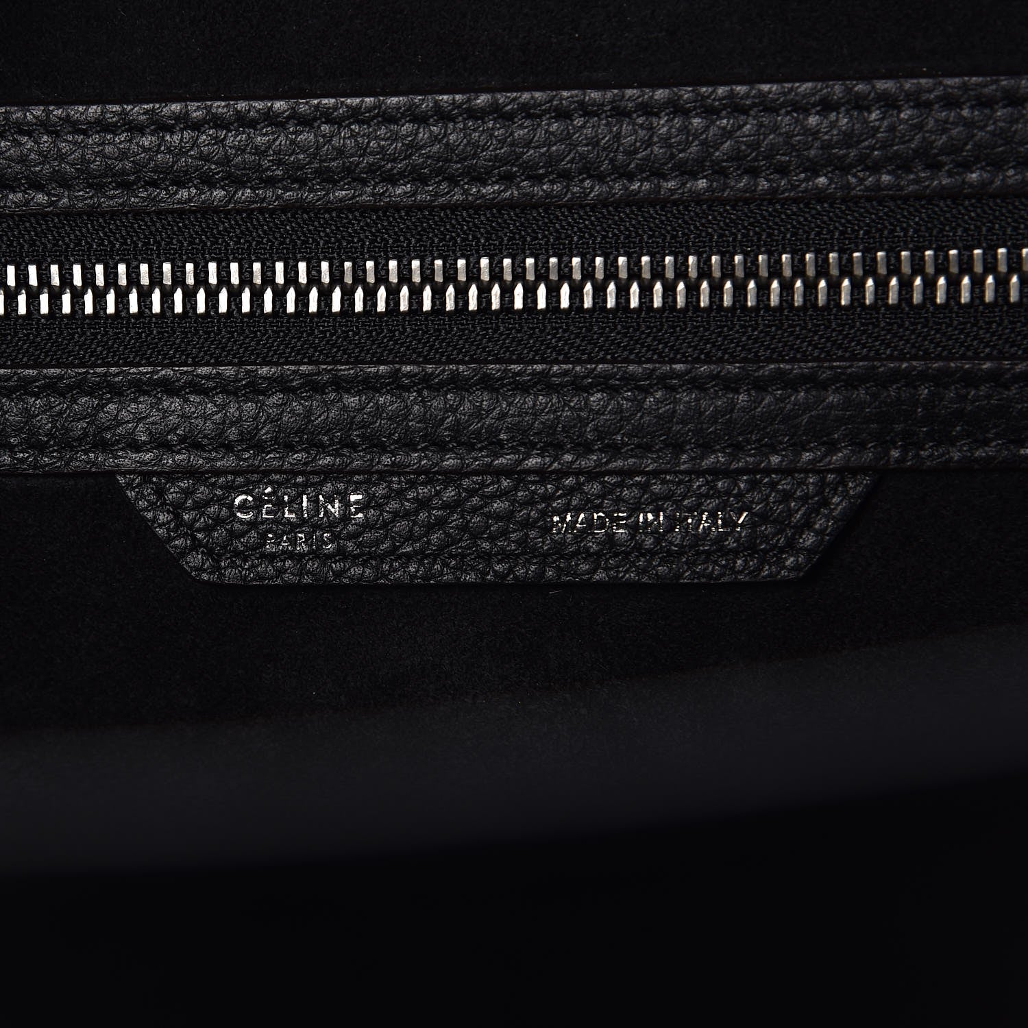 Celine Drummed Calfskin Mini Luggage Black 6 of 7