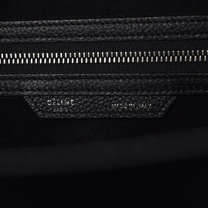 Celine Drummed Calfskin Mini Luggage Black 6 of 7