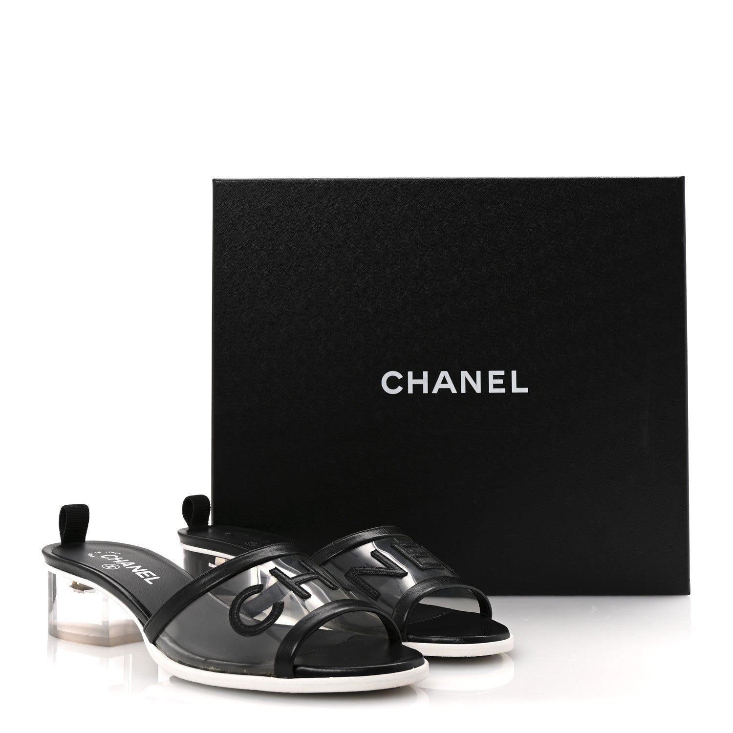 Chanel PVC Lambskin Logo Mules 41 Black 12 of 12