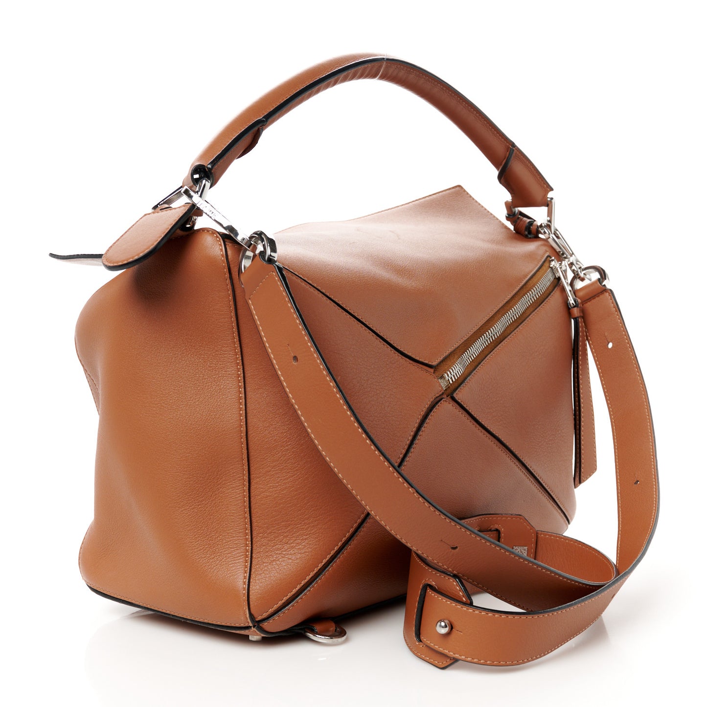 Calfskin Large Puzzle Bag Tan