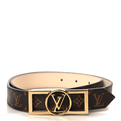 Louis Vuitton Monogram Dauphine 25mm Reversible Belt 80 32 Cream 2 of 6