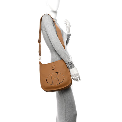 Hermes Taurillon Clemence Evelyne III PM Biscuit 2 of 10