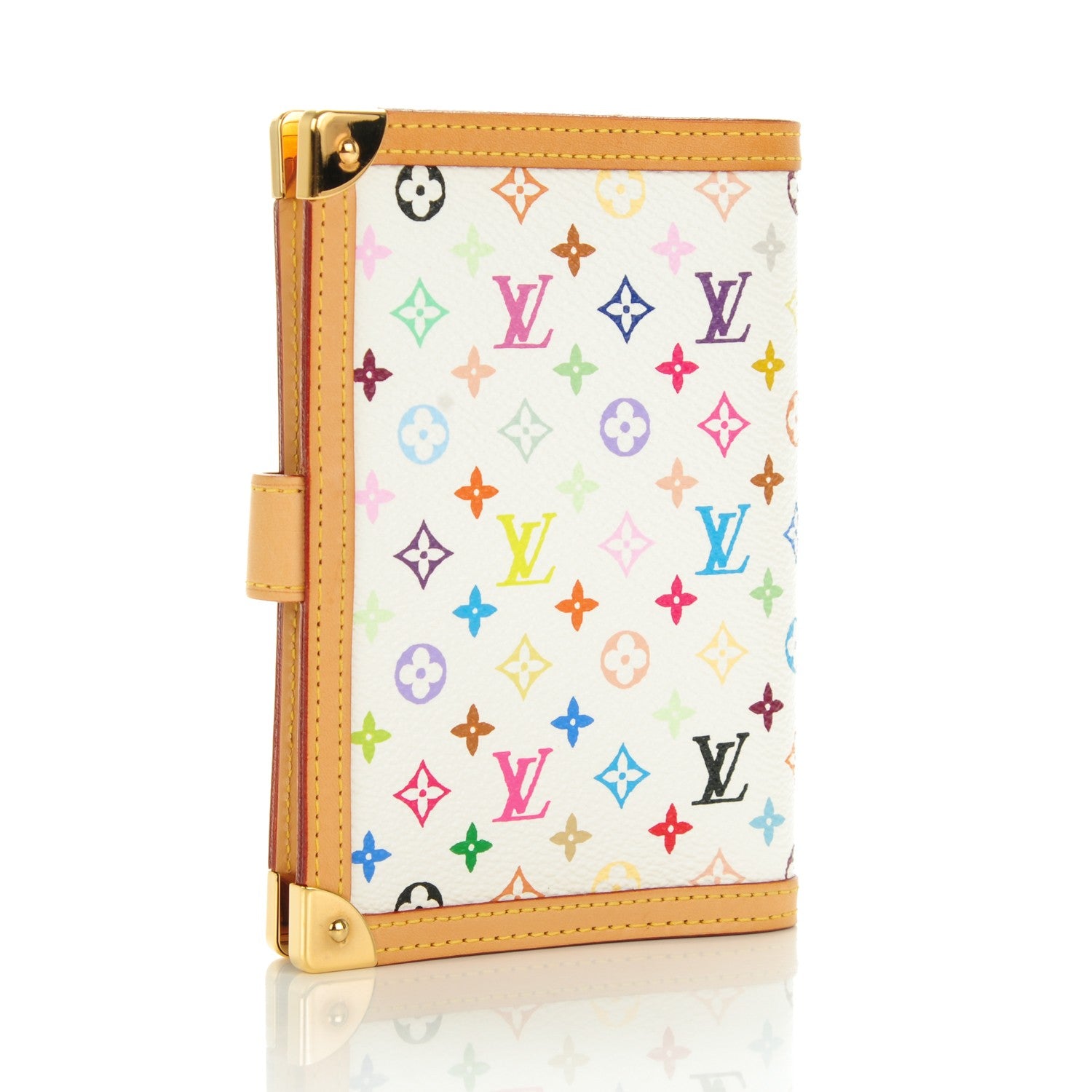Louis Vuitton Monogram Multicolor Small Ring Agenda Cover White 3 of 7