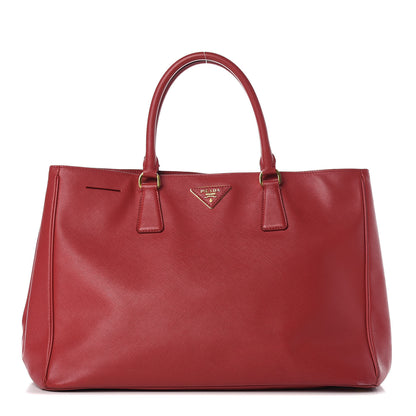Prada Saffiano Lux Large Tote Fuoco 1 of 10