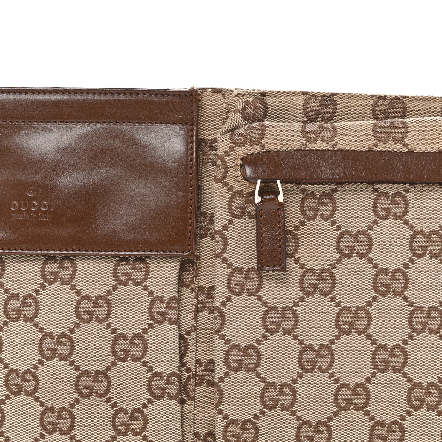Gucci GG Monogram Web Double Pocket Belt Bag Ebony 8 of 13