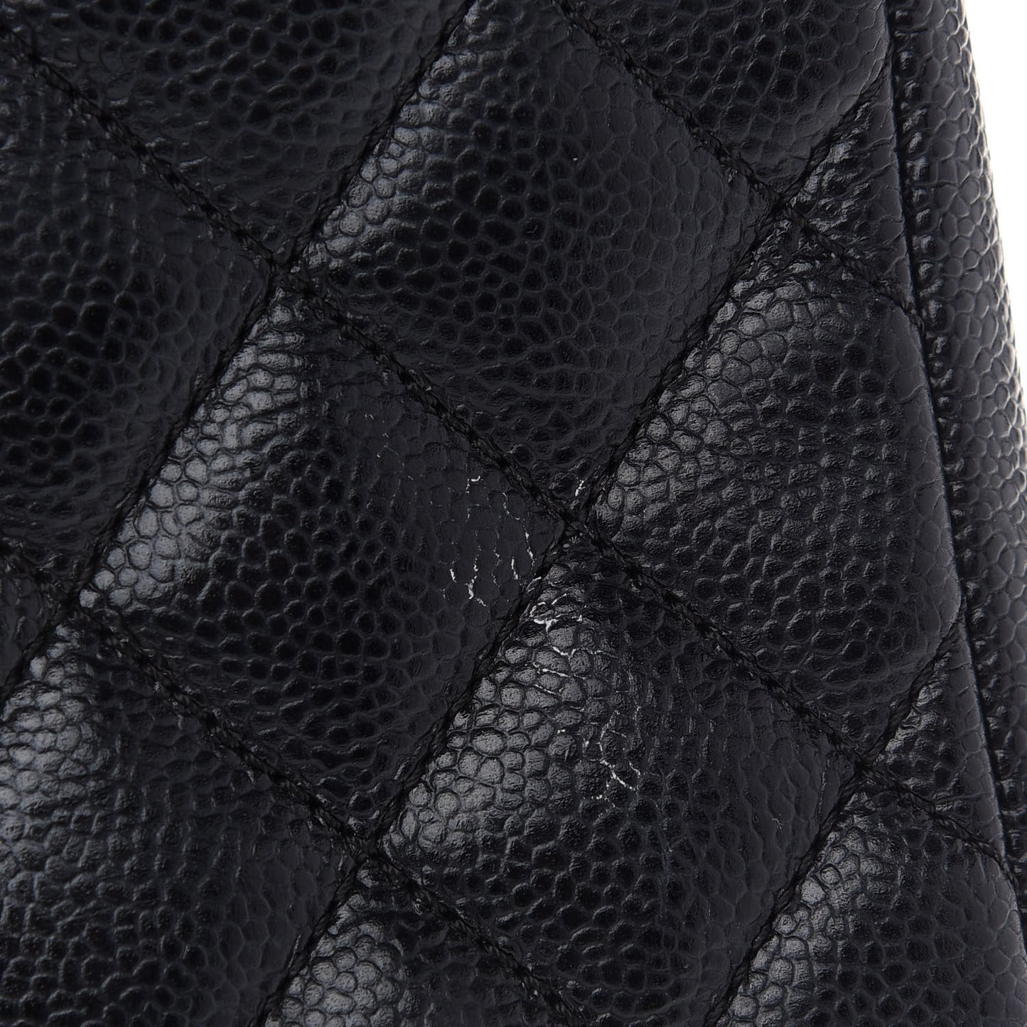 Caviar Quilted Grand Shopping Tote GST Black