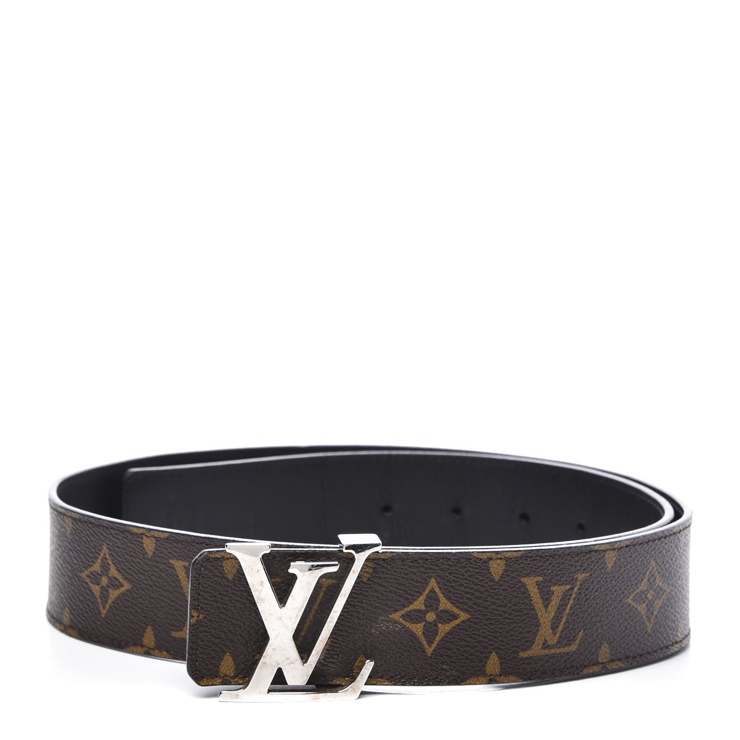 Louis Vuitton Calfskin Monogram 40mm LV Initiales Reversible Belt 85 34 Black 1 of 5