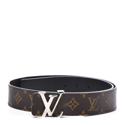 Louis Vuitton Calfskin Monogram 40mm LV Initiales Reversible Belt 85 34 Black 1 of 5