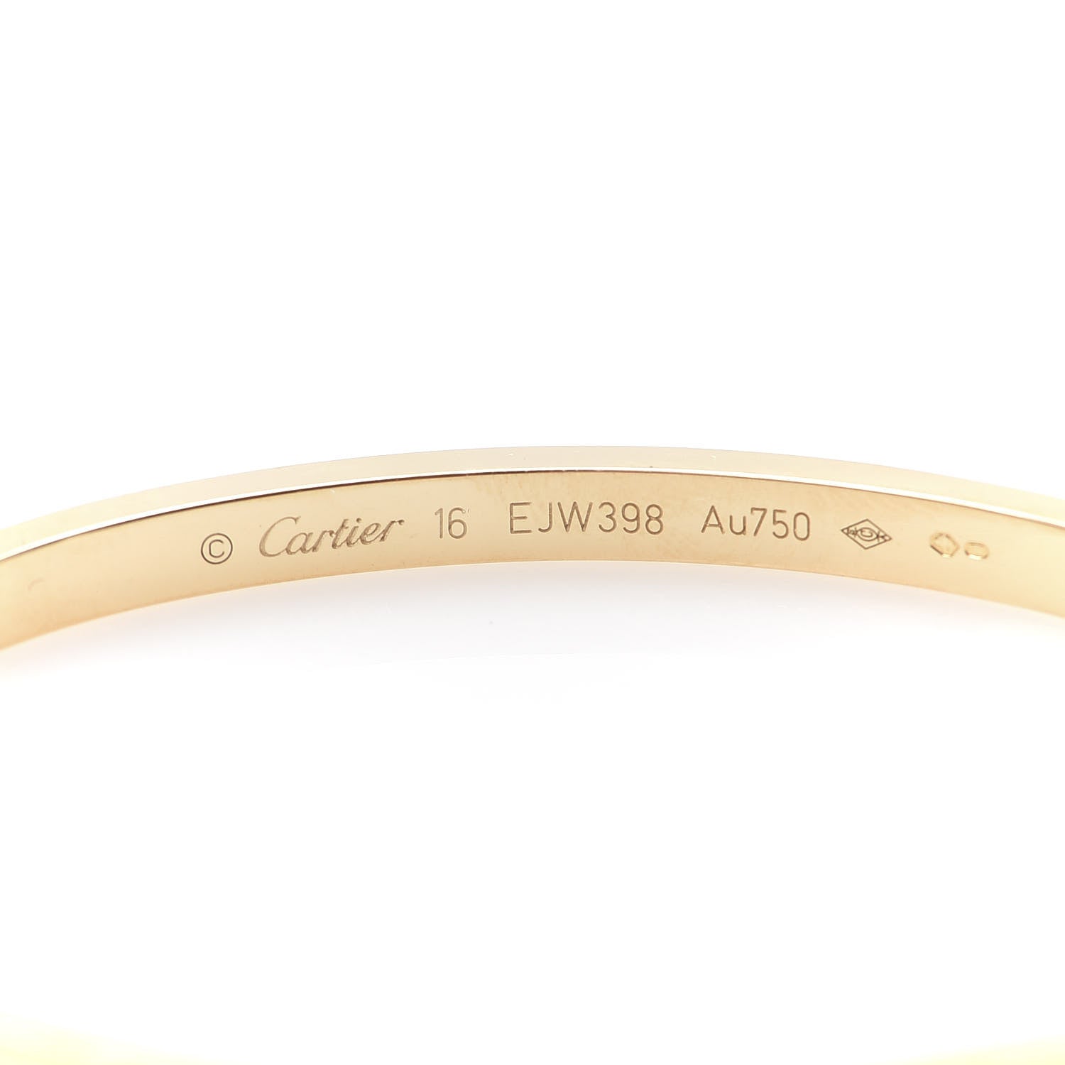 Cartier 18K Yellow Gold Small LOVE Bracelet 16 5 of 6