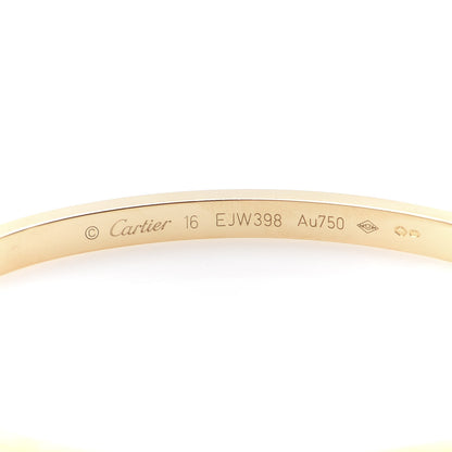 Cartier 18K Yellow Gold Small LOVE Bracelet 16 5 of 6