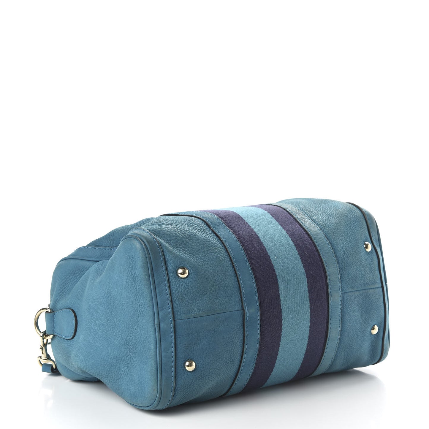 Calfskin Vintage Web Medium Boston Teal