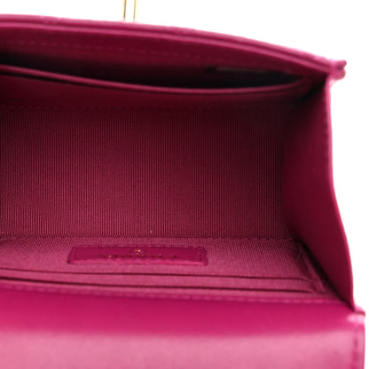 Chanel Lambskin Quilted Mini Trendy CC Clutch With Chain Fuchsia 5 of 11