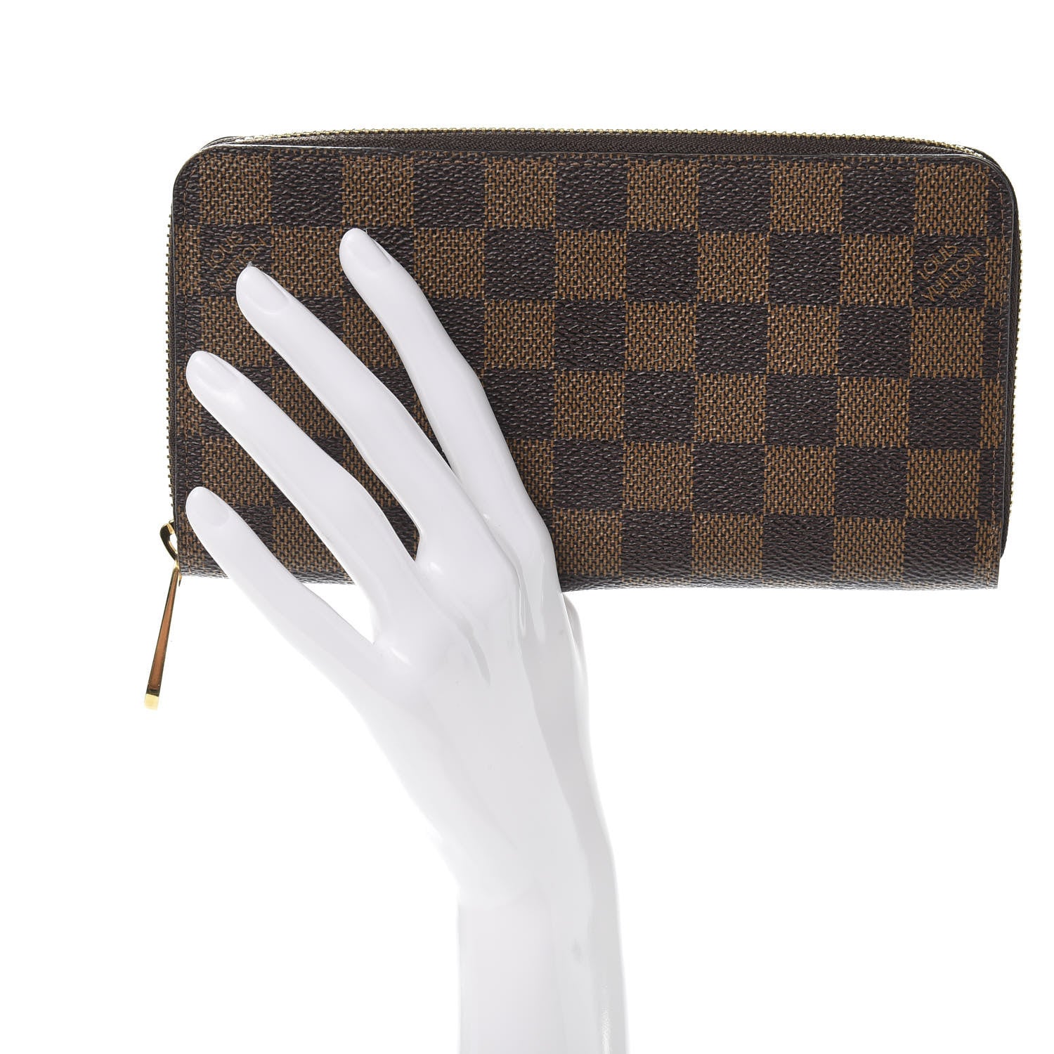 Louis Vuitton Damier Ebene Zippy Wallet Rose Ballerine 2 of 8