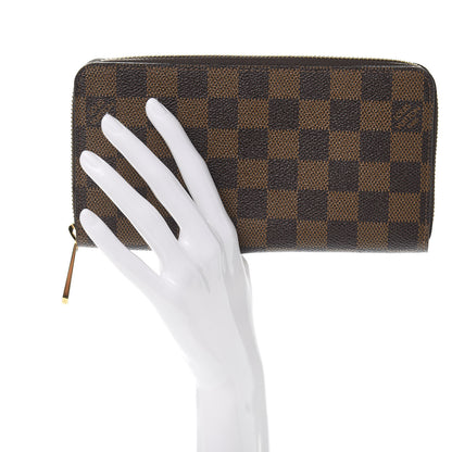 Louis Vuitton Damier Ebene Zippy Wallet Rose Ballerine 2 of 8