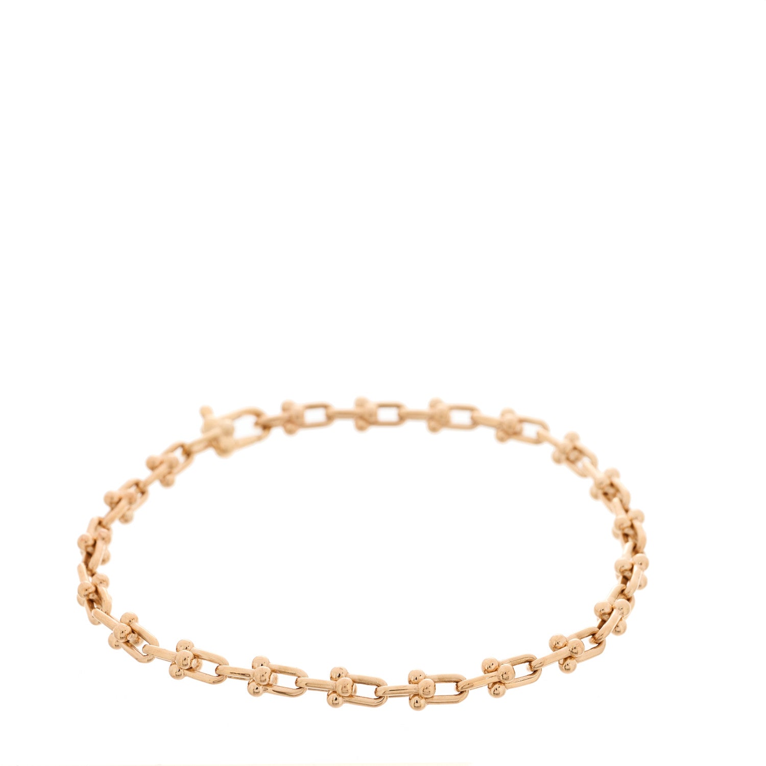 Tiffany 18K Rose Gold HardWear Micro Link Bracelet 1 of 5