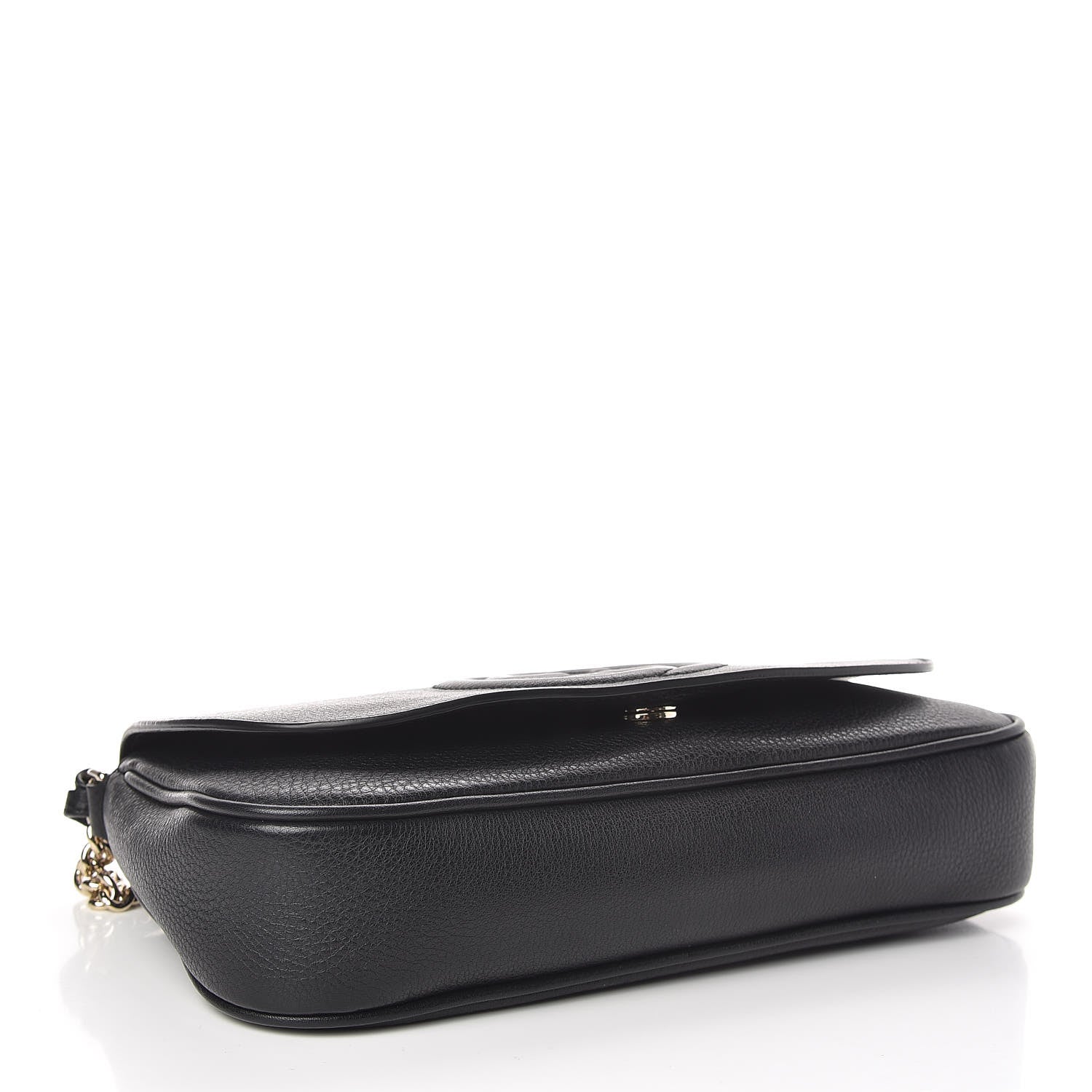 Gucci Pebbled Calfskin Medium Soho Flap Crossbody Black 4 of 9