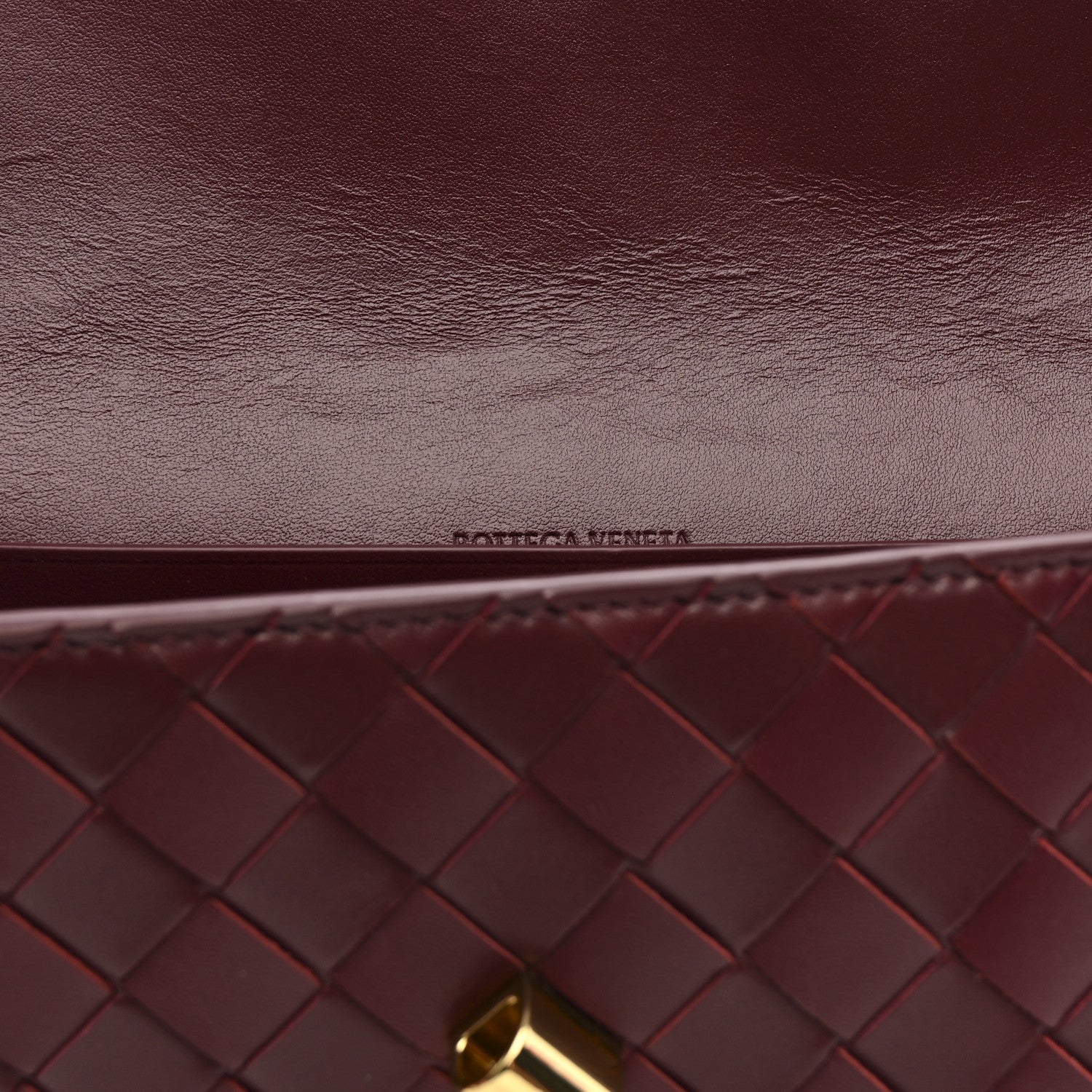 Bottega Veneta Nappa Intrecciato Long Andiamo Top Handle Clutch Barolo 8 of 10