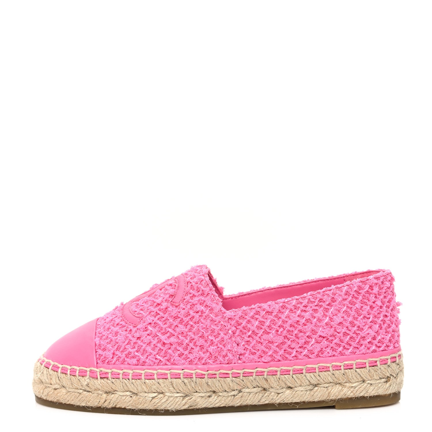 Chanel Tweed Lambskin CC Espadrilles 36 Pink 1 of 10