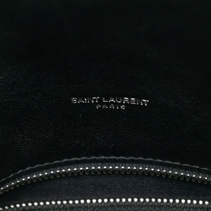 Saint Laurent Lambskin Quilted Small Loulou Puffer Monogram Chain Satchel Black 6 of 11