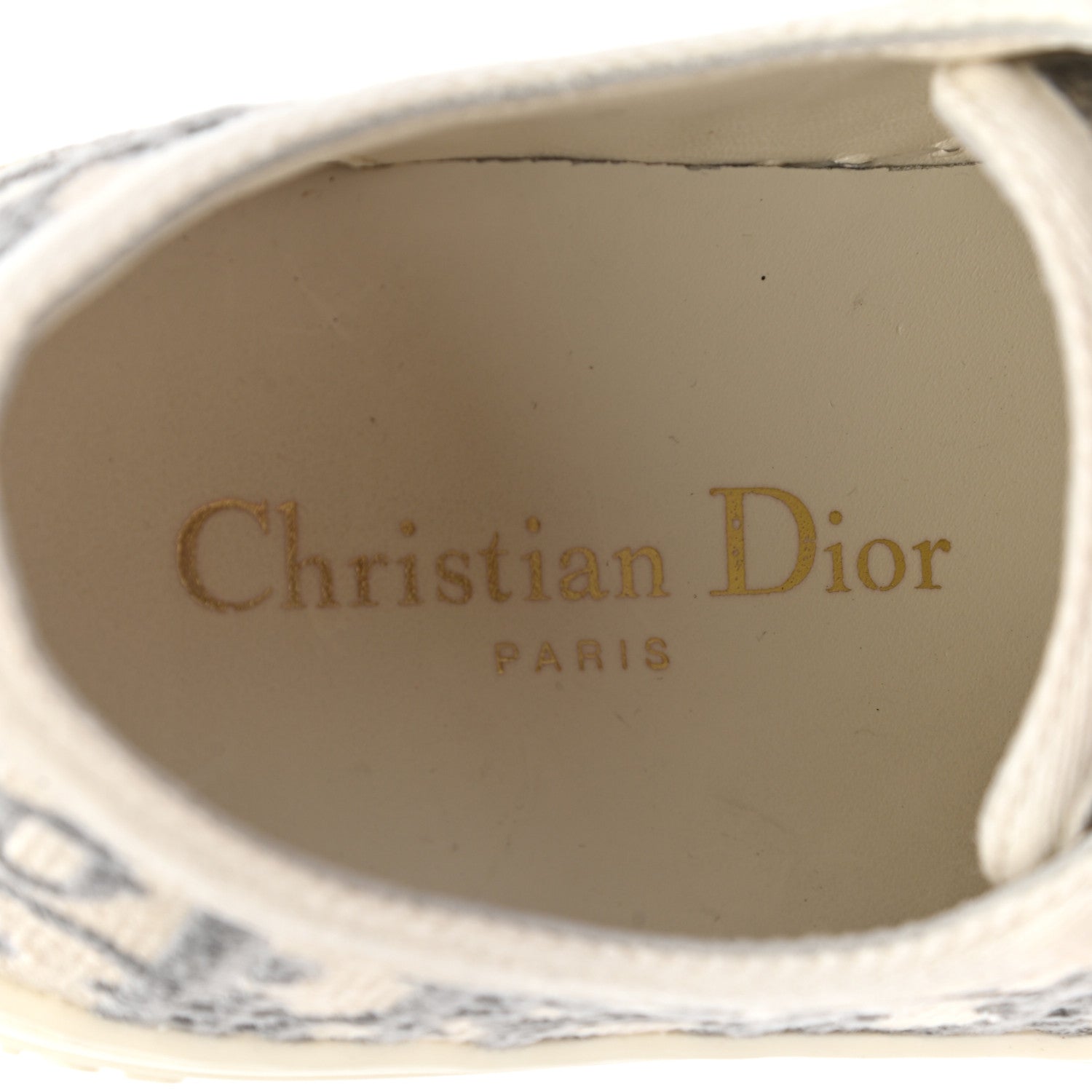 Christian Dior Canvas Oblique Walk'N'Dior Low Top Sneakers 35.5 Grey Stone 7 of 10