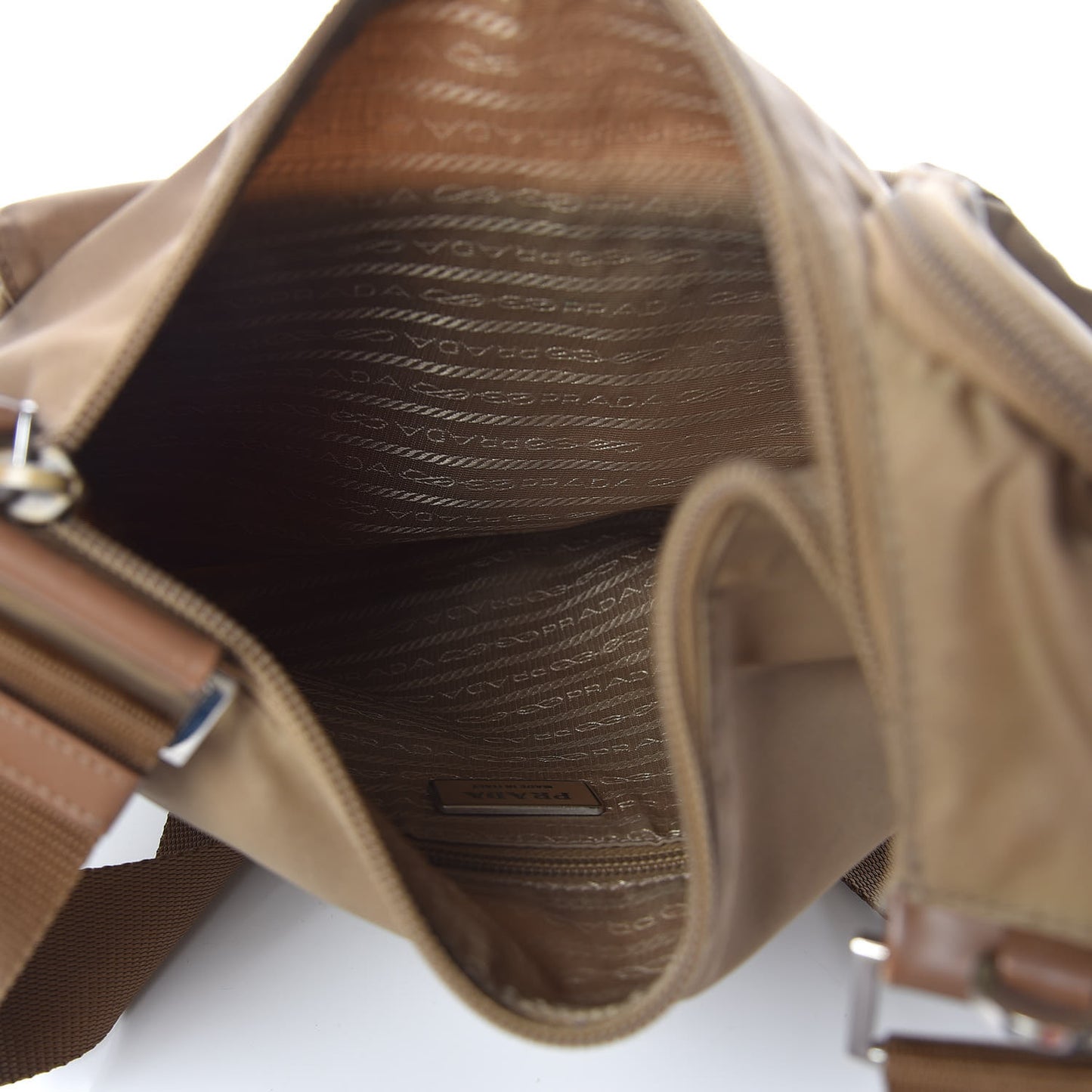 Nylon Vela Sling Messenger Bag Cammello