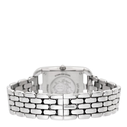 Hermes Stainless Steel Diamond Bezel Mother of Pearl 23mm Cape Cod Quartz Watch 3 of 5