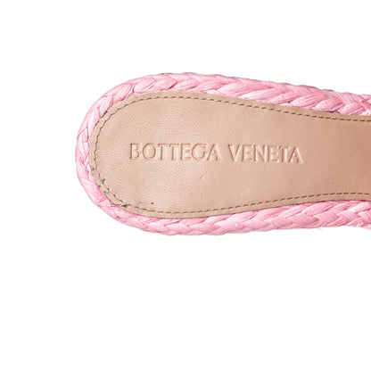 Bottega Veneta Raffia Twisted Intrecciato Stretch Mule Sandals 37 Blossom 9 of 11