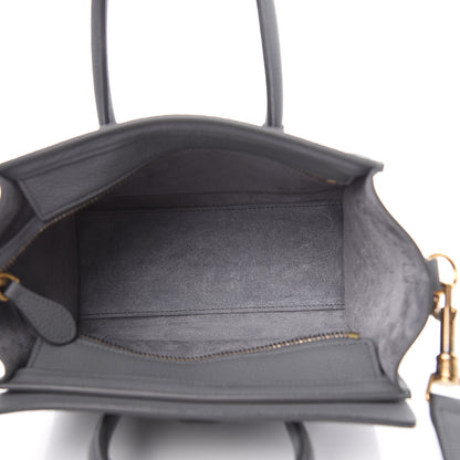 Celine Drummed Calfskin Nano Luggage Kohl 5 of 11