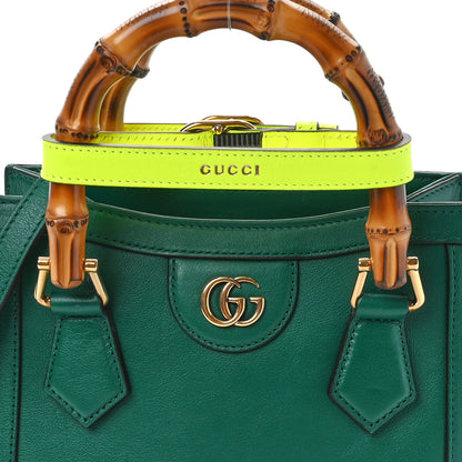 Gucci Wonka Grain Calfskin Mini Diana Tote Bag Green Yellow Fluo 8 of 10