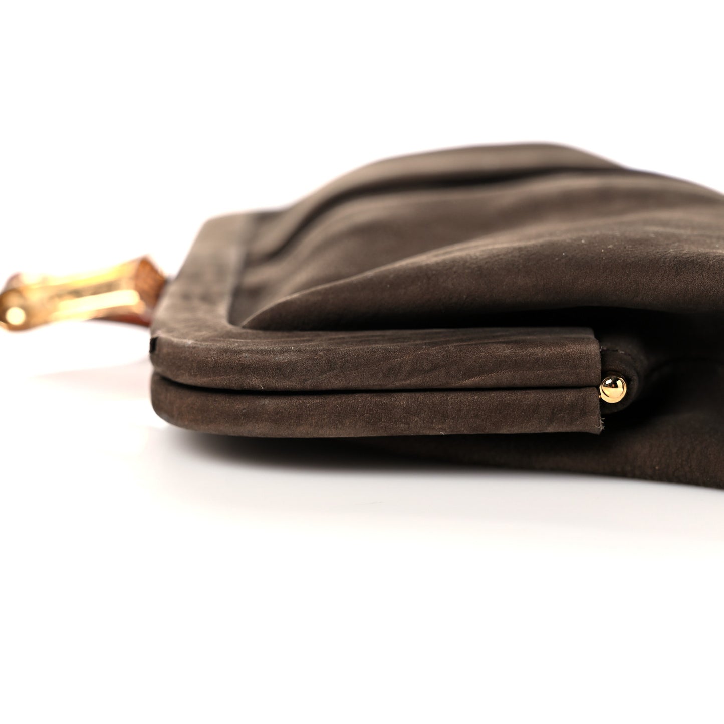 Suede Miss Loubi Clutch Clutch Brown
