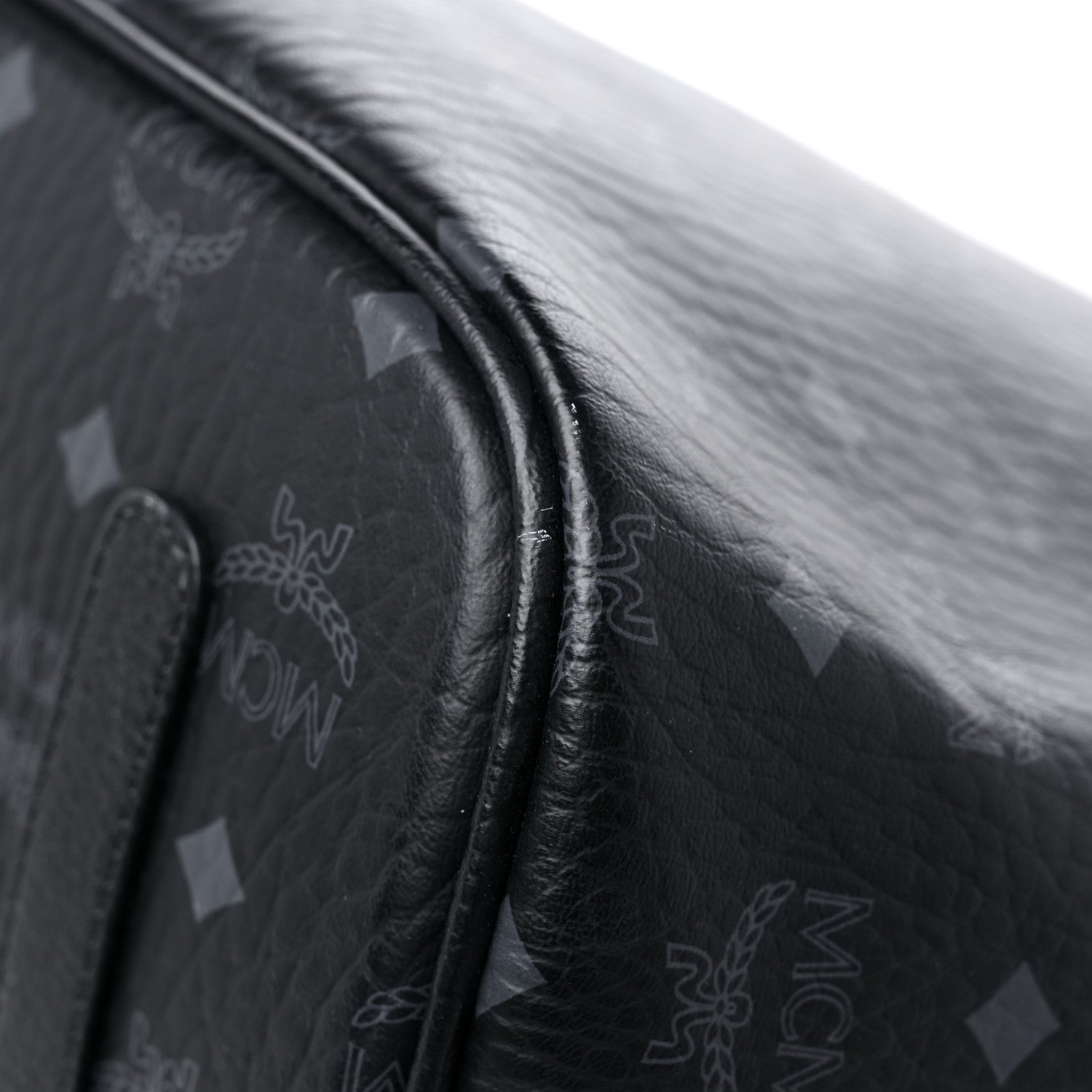 MCM Visetos Large Liz Reversible Shopper Tote Black 8 of 15