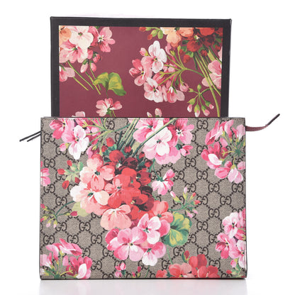 Gucci GG Supreme Monogram Blooms Large Cosmetic Case Beige Multicolor Dry Rose 10 of 10