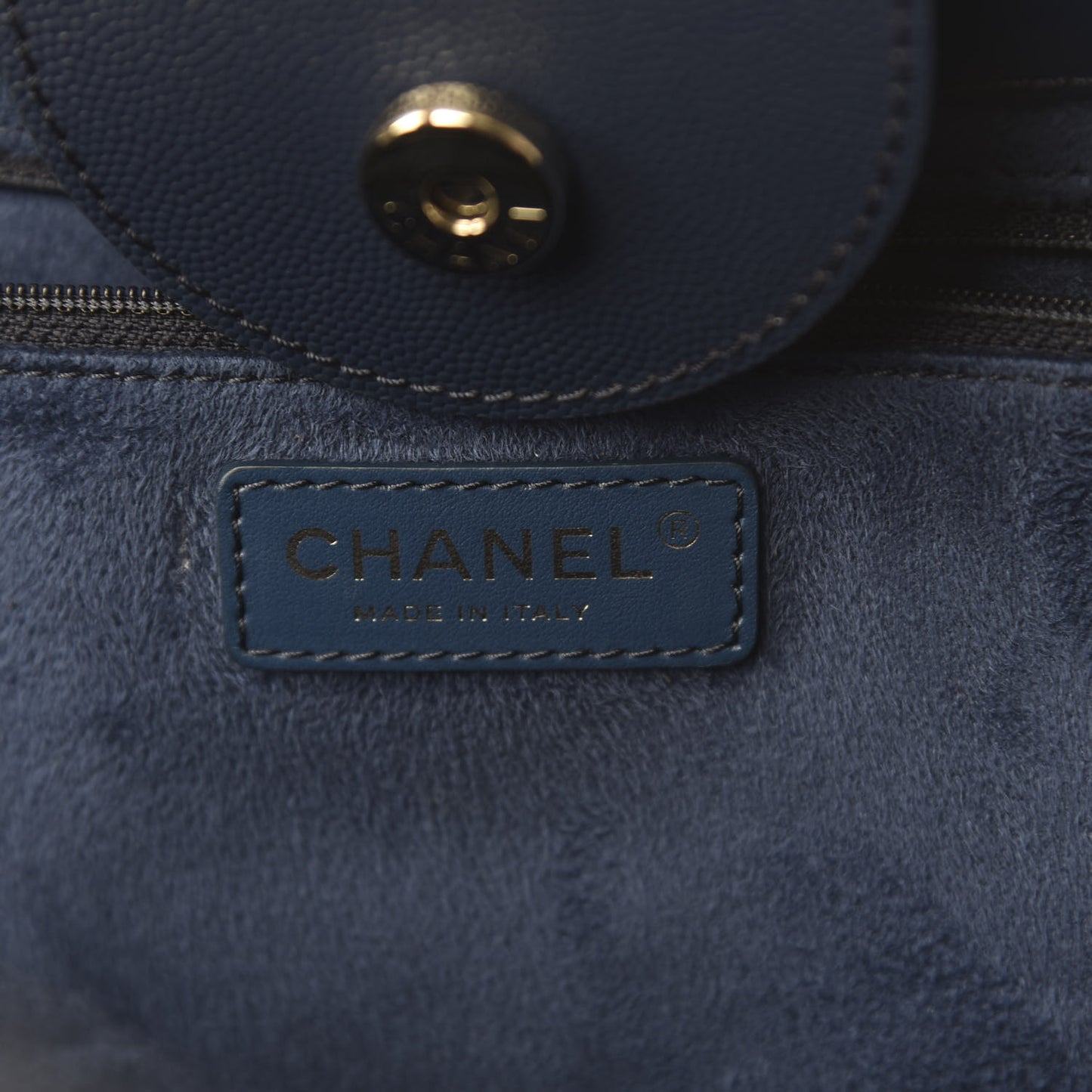 Caviar Small Studded Deauville Tote Navy