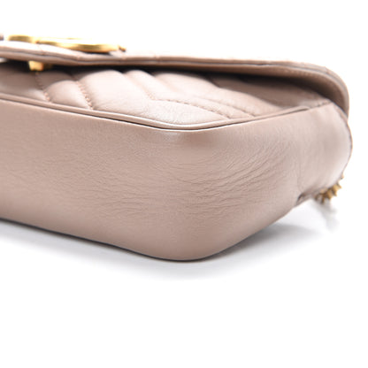 Gucci Calfskin Matelasse Super Mini GG Marmont Shoulder Bag Porcelain Rose 9 of 11