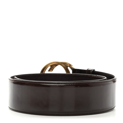 Gucci Patent Interlocking G Belt 75 30 Dark Brown 2 of 7
