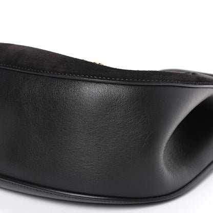 Chloe Suede Smooth Calfskin Drew Shoulder Bag Black 8 of 10
