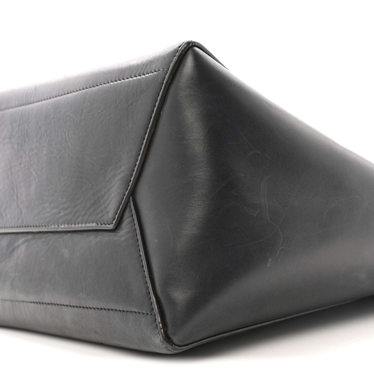 Celine Soft Grained Calfskin Sangle Bucket Bag Black 8 of 12