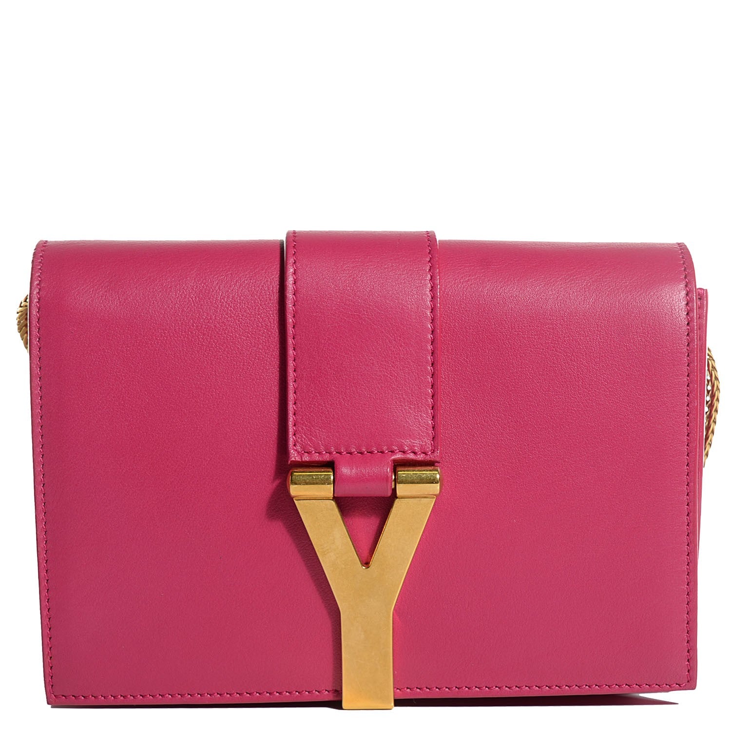 Saint Laurent Calfskin Small Classic Y Satchel Fuchsia 1 of 8