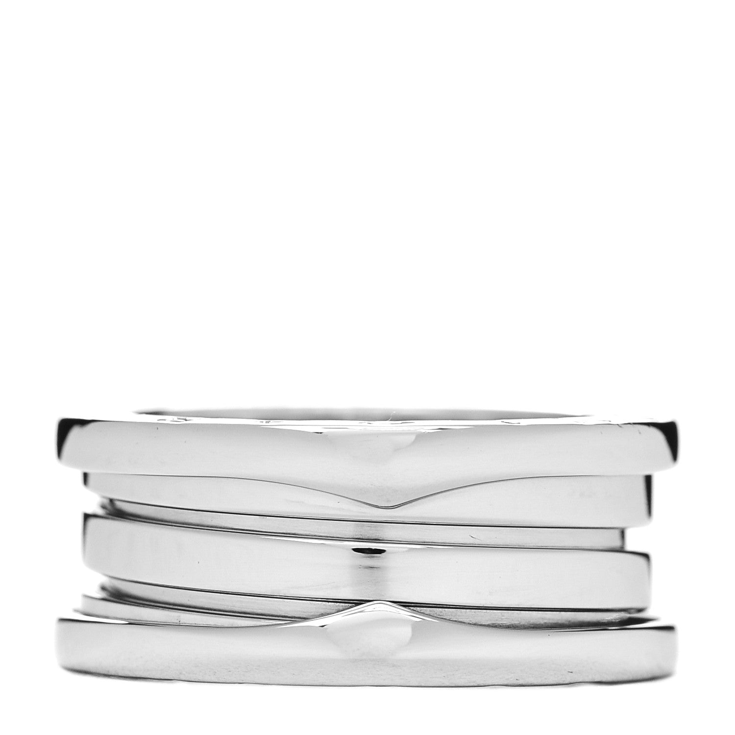 Bulgari 18K White Gold B.Zero1 Three-Band Ring 51 5.75 3 of 6