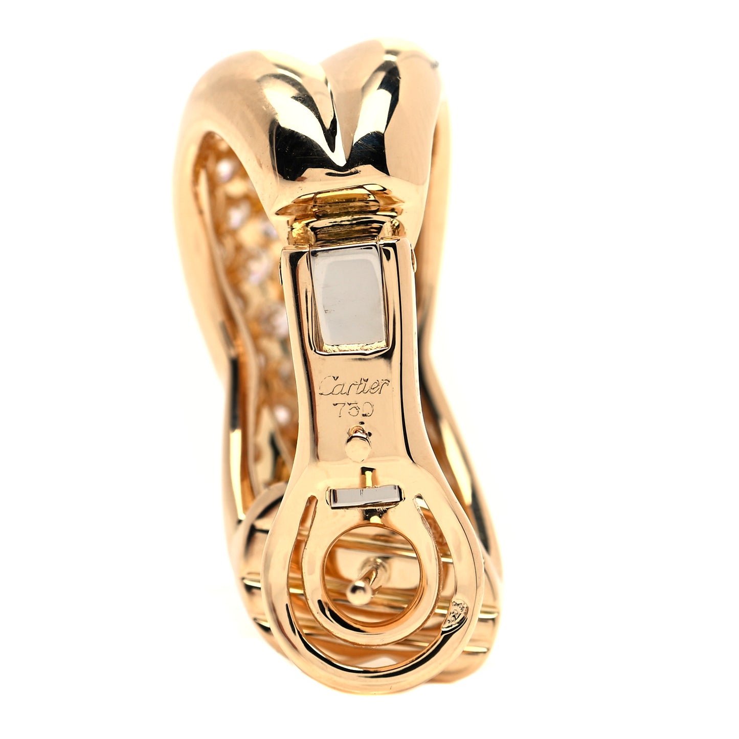 18K Yellow Gold Diamond Colisee Earrings
