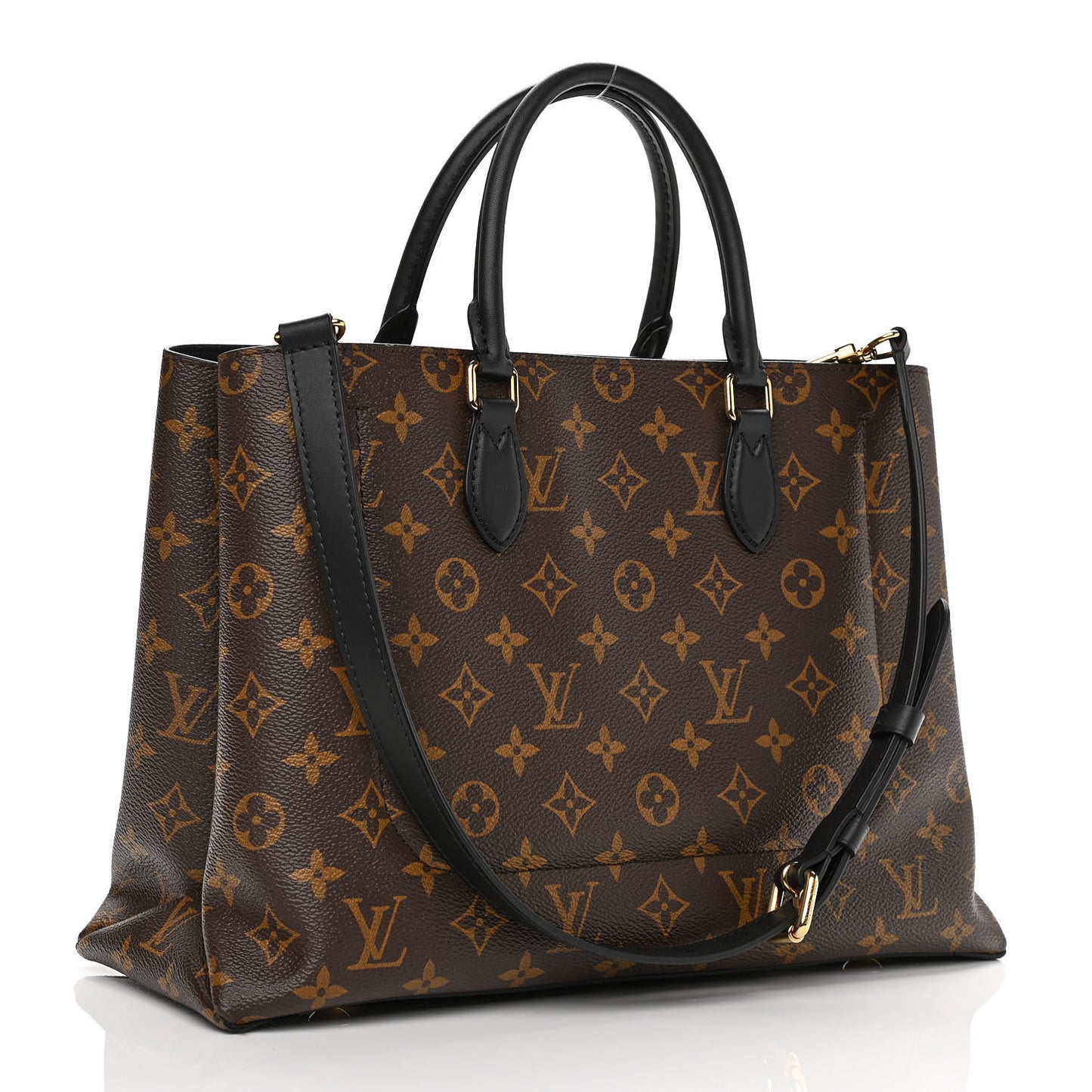 Monogram Flower Tote Black