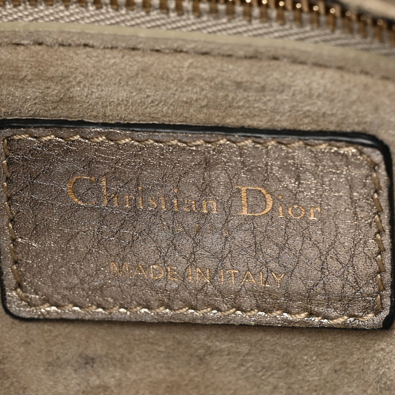 Christian Dior Metallic Grained Calfskin Cannage Medium Supple Lady Dior Gold 6 of 28