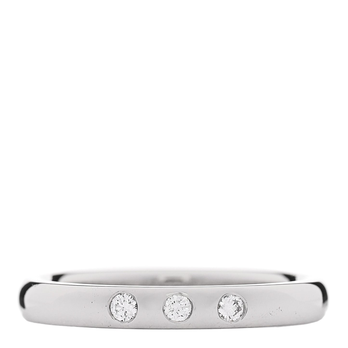 Platinum 3 Diamond Elsa Peretti Band Ring 50 5.5