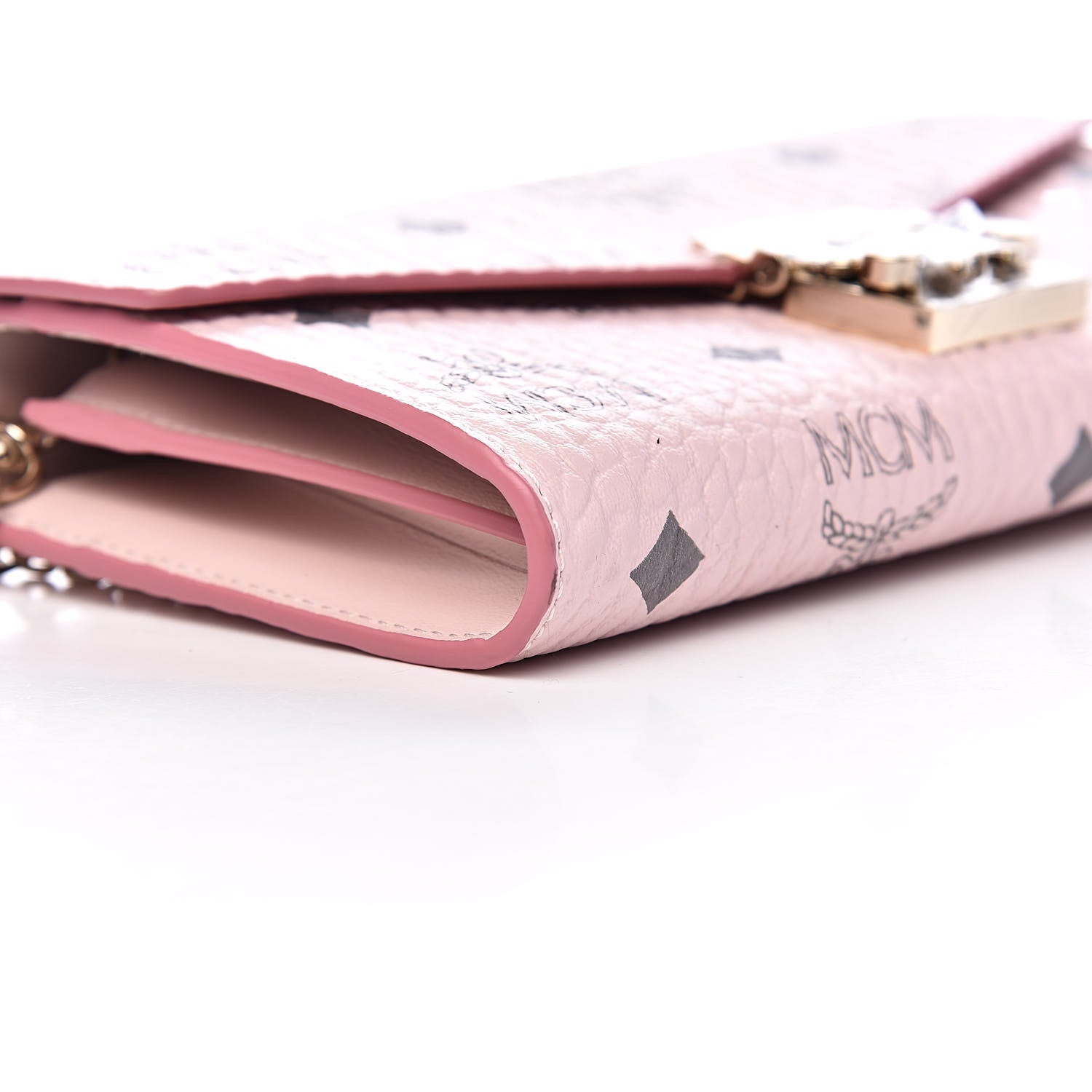 MCM Visetos Large Patricia Wallet On Chain Soft Pink 7 of 10