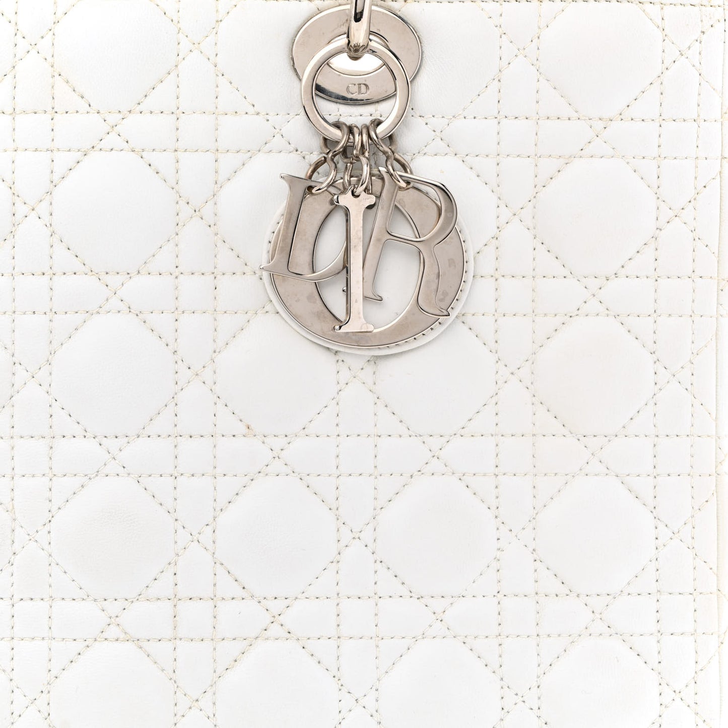 Lambskin Cannage Large Lady Dior White