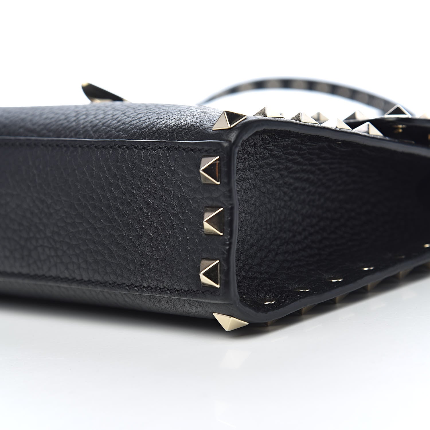 Valentino Garavani Pebbled Calfskin Medium Rockstud Flip Lock Crossbody Bag Black 8 of 9