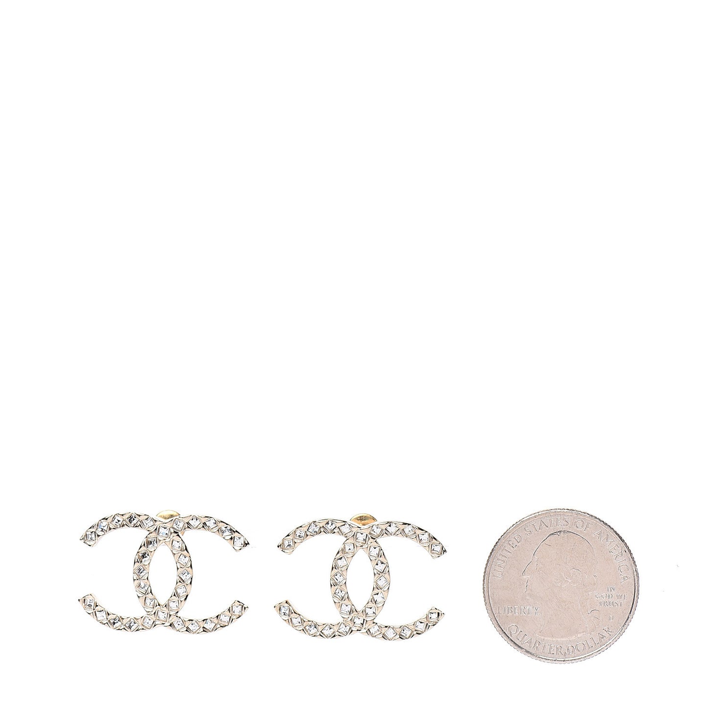 Baguette Crystal High Society CC Earrings Gold