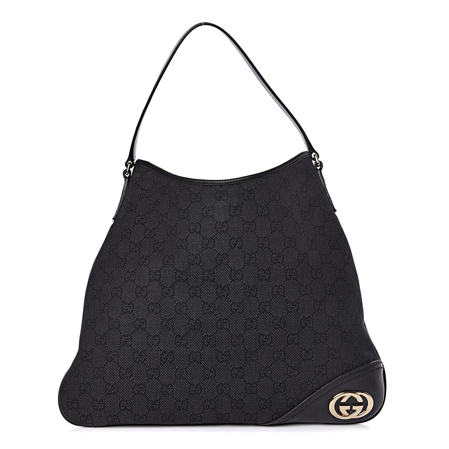 Denim Monogram Medium New Britt Hobo Black