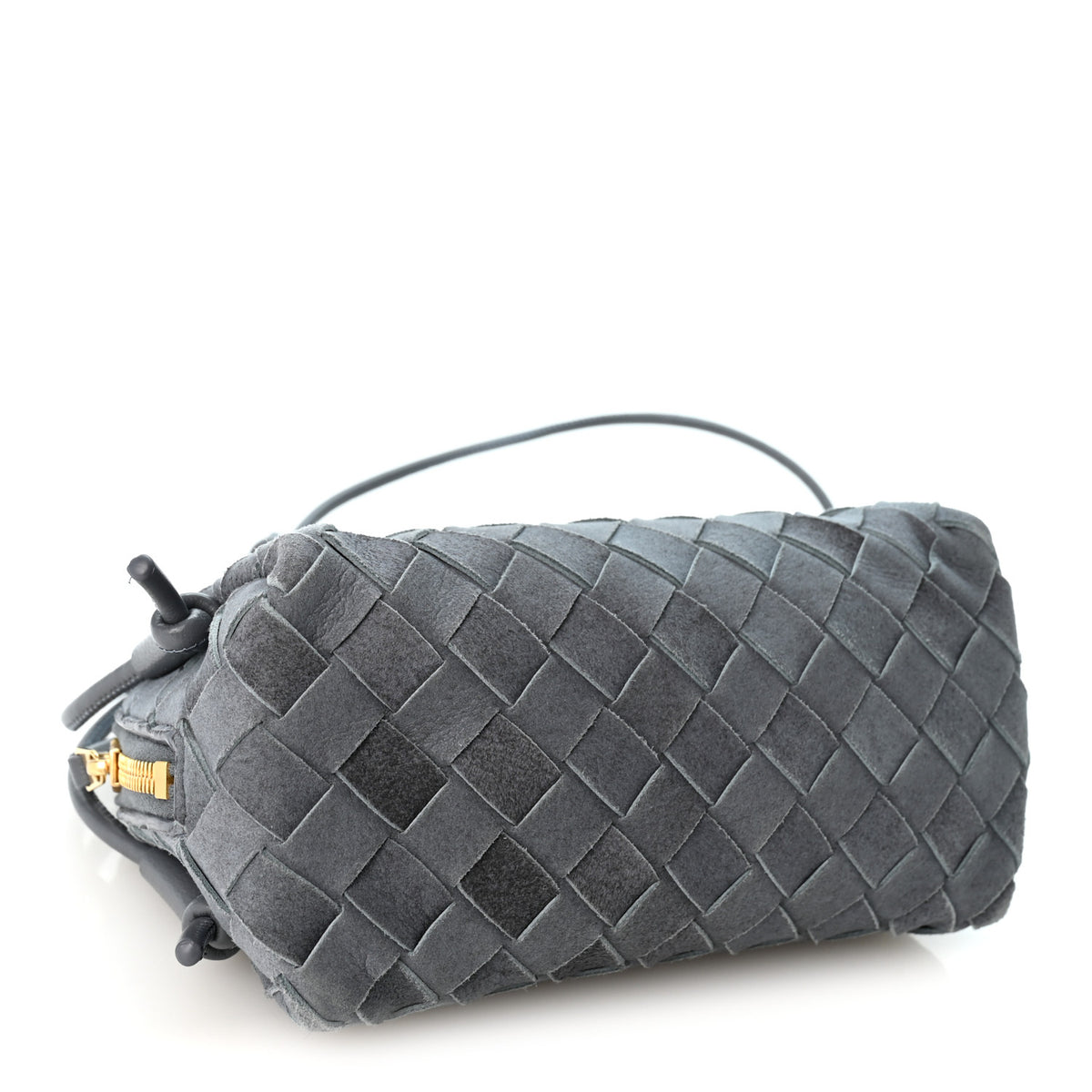 Suede Intrecciato Concert Pouch Cloudy Indigo